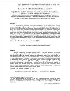 Evaluación de la Nicotina Como Estímulo - Psicología-UNAM