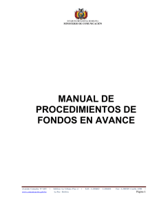 manual de procedimientos de fondos en avance