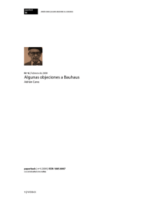 Algunas objeciones a la Bauhaus