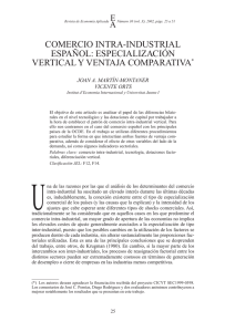 comercio intra-industrial español: especialización vertical y ventaja