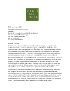 escribió una carta - PUERTO RICO LIMPIO