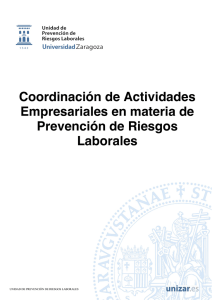 Coordinación de Actividades Empresariales en materia de