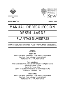 manual de recolección de semillas de plantas silvestres - Bio