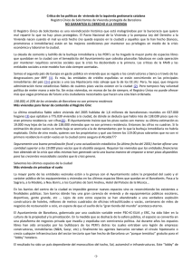 Crítica de las políticas de vivienda de la izquierda gestionaria