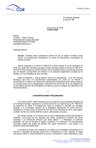 División Jurídica Al contestar refiérase al oficio Nº 19 04 de enero