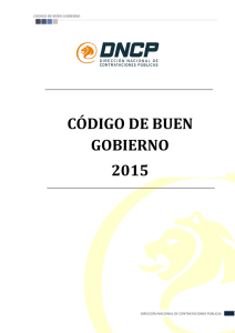 Código de Buen Gobierno - Dirección Nacional de Contrataciones