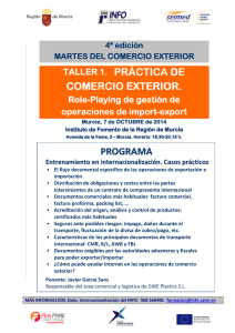 CTICA DE COMERCIO EXT COMERCIO EXTERIOR. PROGRAMA