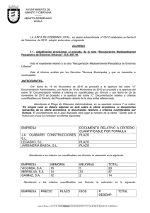 Adjudicación provisional - Ayuntamiento de Abanto