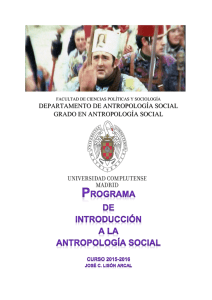 801160 Introducción a la Antropología social