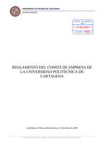 Reglamento del Comité de Empresa de la UPCT