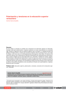Polarización y tensiones en la educación superior venezolana1