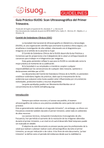 Guía Práctica ISUOG: Scan Ultrasonográfico del Primer Trimestre.