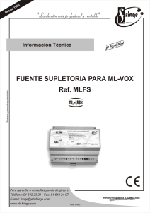 FUENTE SUPLETORIA PARA ML-VOX Ref. MLFS