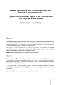 Sistemas y recursos de apoyo a la comunicación y al lenguaje