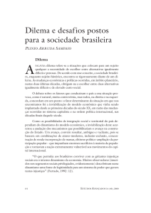 Dilema e desafios postos para a sociedade brasileira