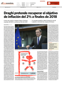 Draghi pretende recuperar el objetivo de inflación del 2% a finales