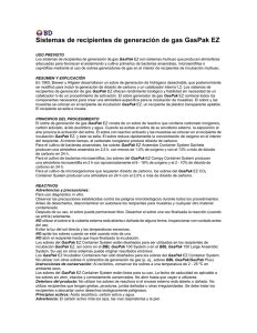 Instrucciones del Sistema GasPak EZ: Gu&iacute;a de Cultivo Anaer&oacute;bico