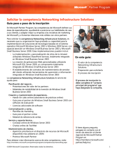 Solicitar la competencia Networking Infrastructure Solutions