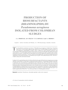 PRODUCTION OF BIOSURFACTANTS (RHAMNOLIPIDS) BY