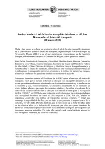 Informe / Txostena Seminario sobre el rol de las vías navegables