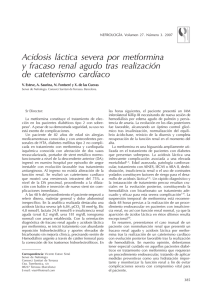 Acidosis láctica severa por metformina y fracaso renal agudo tras