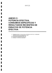 POTENCIA EFECTIVA, CONSUMOS ESPECIFICOS Y