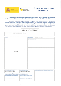 Page 1 MNISTERIO ( Oficina Española TÍTULO DE REGISTRO r. DE