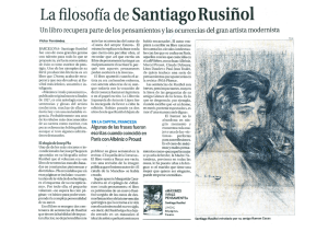 La ﬁlOsofía de Santiago Rusiñol