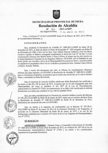 Declarar Firme y Consentida la Resolución de Alcaldía N° 1689