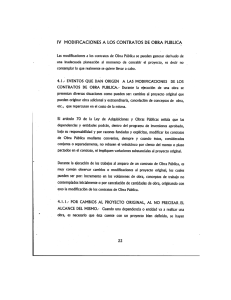 iv modificaciones a los contratos de obra publica