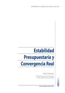 Estabilidad Presupuestaria y Convergencia Real