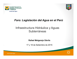 Infraestructura Hidráulica y Aguas Subterráneas