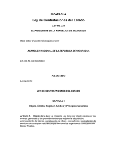 Ley N&deg; 323, Ley de Contrataciones del Estado