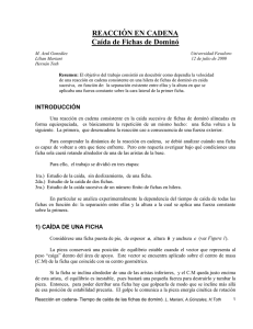 REACCI&Oacute;N EN CADENA Ca&iacute;da de Fichas de - F&iacute;sica re
