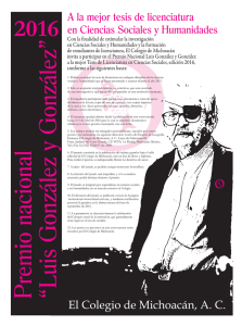 Convocatoria - Premio Luis González y González