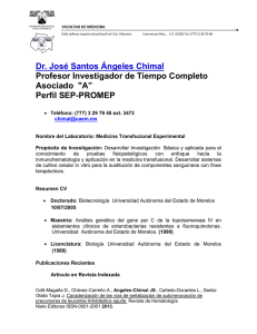 Dr. José Santos Ángeles Chimal Profesor Investigador de