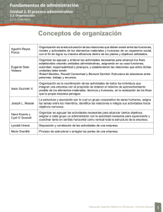 Conceptos de organización