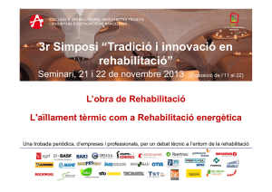 3r Simposi “Tradició i innovació en rehabilitació”