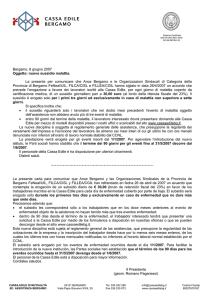La presente carta para comunicar que Ance Bergamo y las