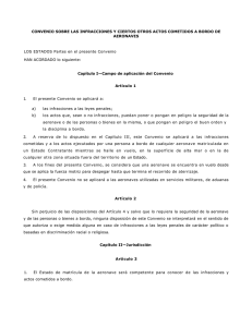 CONVENIO SOBRE LAS INFRACCIONES Y CIERTOS OTROS