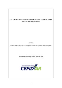 excedente y desarrollo industrial en argentina: situación - CEFID-AR