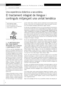 El tractament integrat de llengua i continguts mitjançant una unitat
