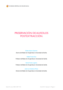 preservación de alveolos postextracción.