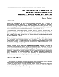 las demandas de formacion de administradores publicos