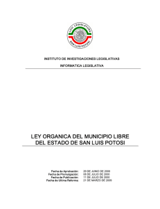 ley organica del municipio libre del estado de san luis potosi