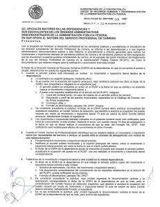 Oficio Circular de Movimientos oTrayectorias Laterales , 30