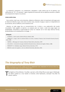 The biography of Tony Blair