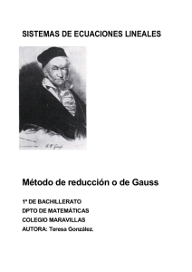 Metodo de Gauss. Apuntes