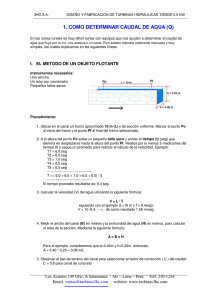 1. como determinar caudal de agua (q)