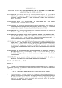 RESOLUCIÓN A15-1 ACUERDOS ALCANZADOS POR LOS